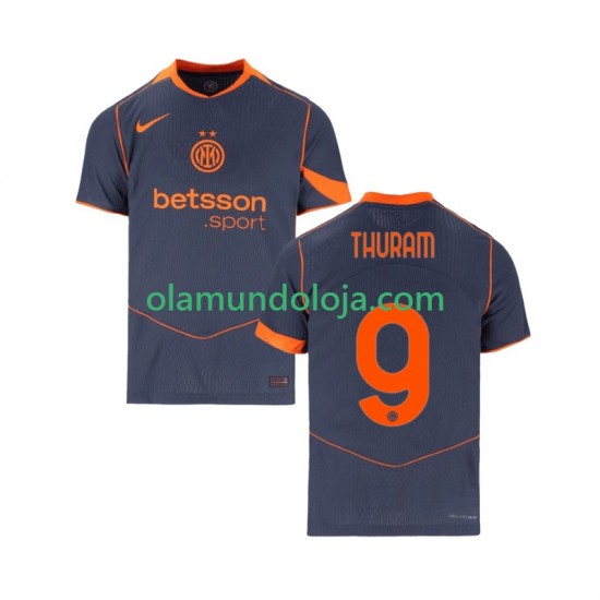 Camisola Inter de Milão Marcus Thuram 9 Homem Equipamento Terceiro 2025-2026 Manga Curta